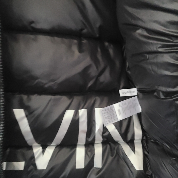 CK Black Puffer Jacket Mens Size Medium - Picture 3 of 7